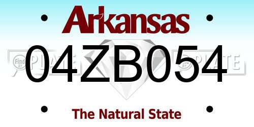 04ZB054 Arkansas License Plate
