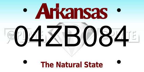 04ZB084 Arkansas License Plate