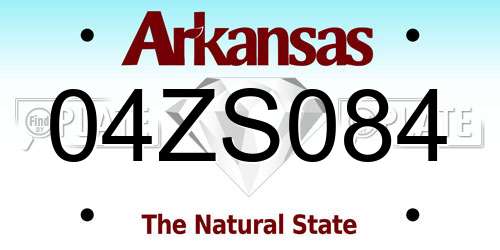 04ZS084 Arkansas License Plate