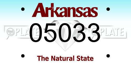 05033 Arkansas License Plate
