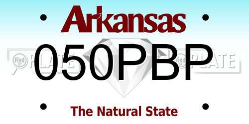 050PBP Arkansas License Plate