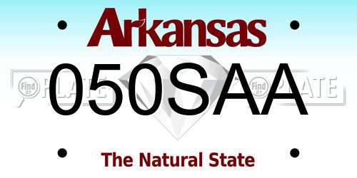 050SAA Arkansas License Plate