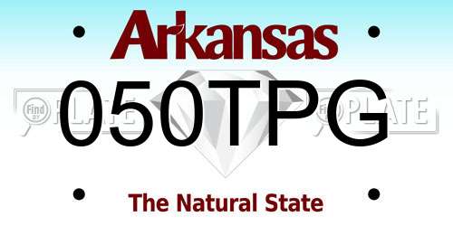 050TPG Arkansas License Plate