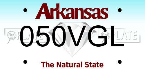 050VGL Arkansas License Plate