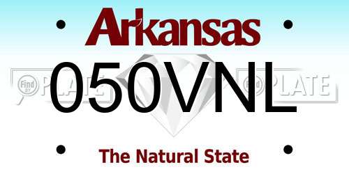 050VNL Arkansas License Plate
