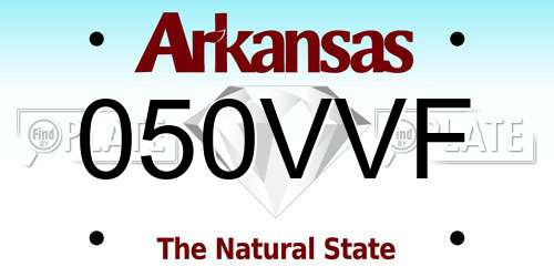 050VVF Arkansas License Plate