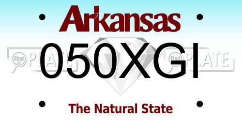 050XGI Arkansas License Plate
