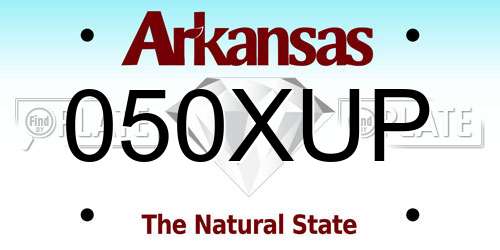 050XUP Arkansas License Plate