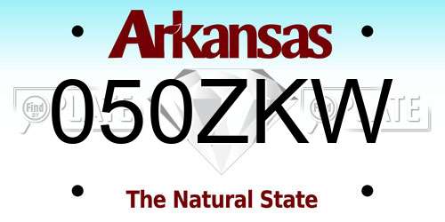 050ZKW Arkansas License Plate