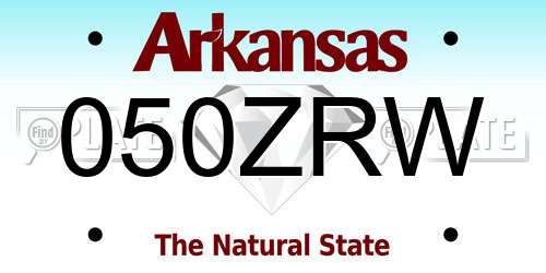 050ZRW Arkansas License Plate