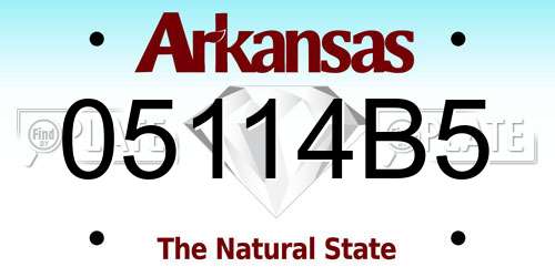 05114B5 Arkansas License Plate