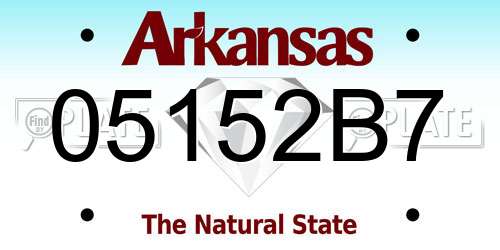 05152B7 Arkansas License Plate