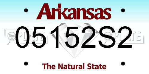 05152S2 Arkansas License Plate