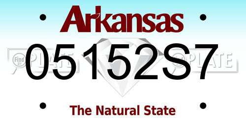 05152S7 Arkansas License Plate