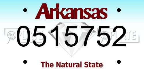 0515752 Arkansas License Plate