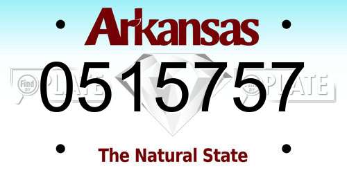 0515757 Arkansas License Plate