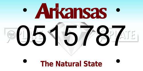 0515787 Arkansas License Plate