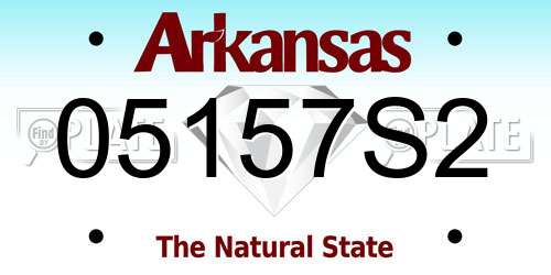 05157S2 Arkansas License Plate