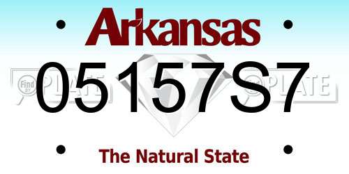05157S7 Arkansas License Plate