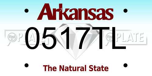 0517TL Arkansas License Plate