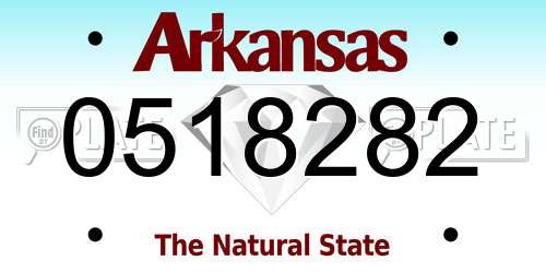 0518282 Arkansas License Plate