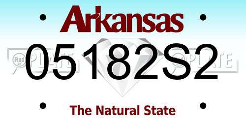 05182S2 Arkansas License Plate