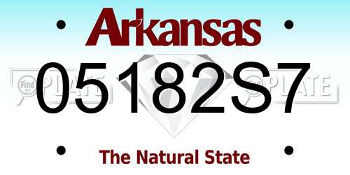 05182S7 Arkansas License Plate