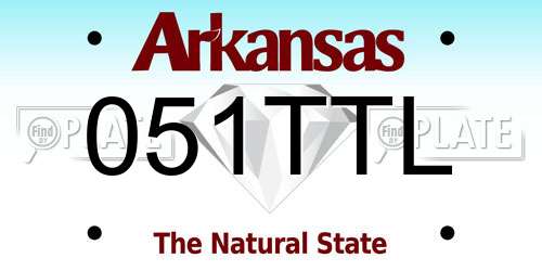 051TTL Arkansas License Plate