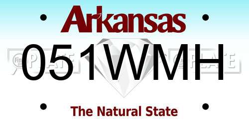 051WMH Arkansas License Plate