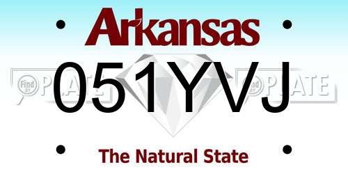 051YVJ Arkansas License Plate