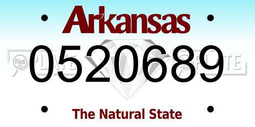 0520689 Arkansas License Plate