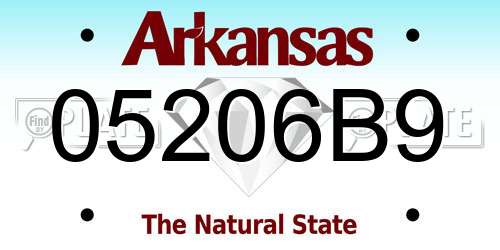05206B9 Arkansas License Plate