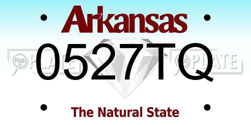 0527TQ Arkansas License Plate