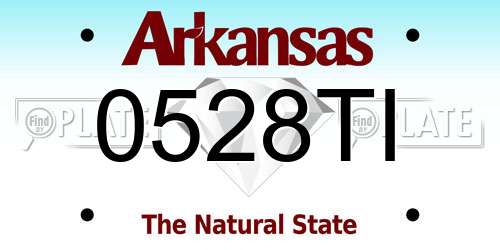 0528TI Arkansas License Plate