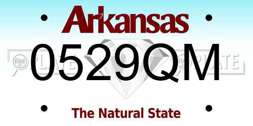 0529QM Arkansas License Plate