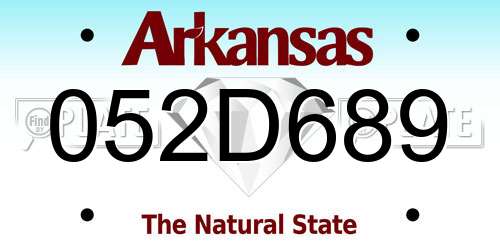 052D689 Arkansas License Plate