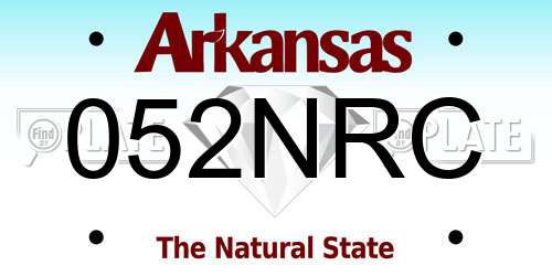 052NRC Arkansas License Plate