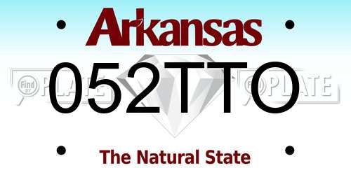 052TTO Arkansas License Plate