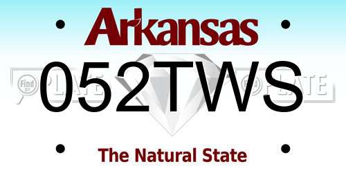 052TWS Arkansas License Plate