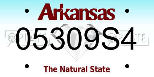 05309S4 Arkansas License Plate