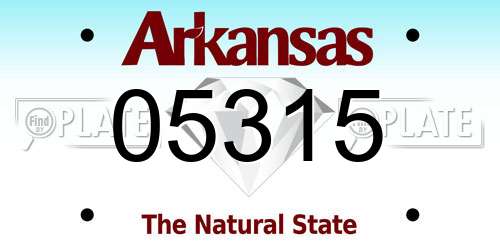 05315 Arkansas License Plate