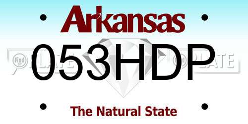 053HDP Arkansas License Plate