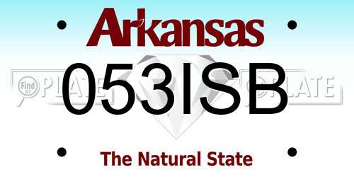 053ISB Arkansas License Plate