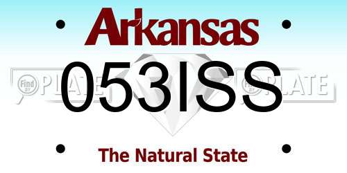 053ISS Arkansas License Plate