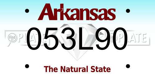 053L90 Arkansas License Plate