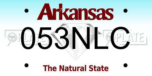 053NLC Arkansas License Plate