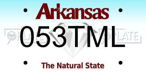 053TML Arkansas License Plate