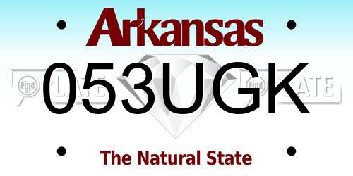 053UGK Arkansas License Plate