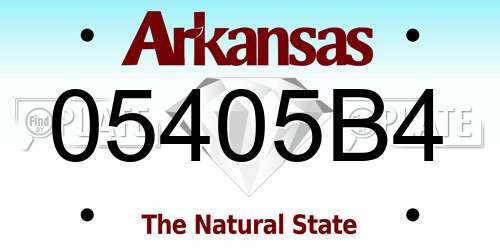05405B4 Arkansas License Plate