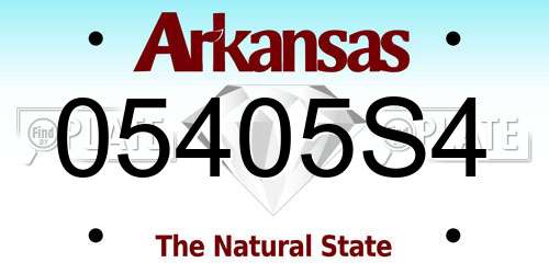 05405S4 Arkansas License Plate
